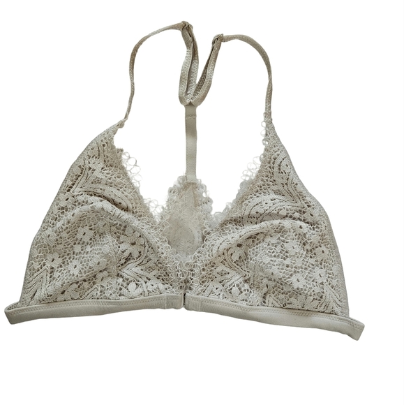 Victorias Secret Off White Lace Bralette, Size M, Adjustable Straps, Fro… - Picture 4 of 12